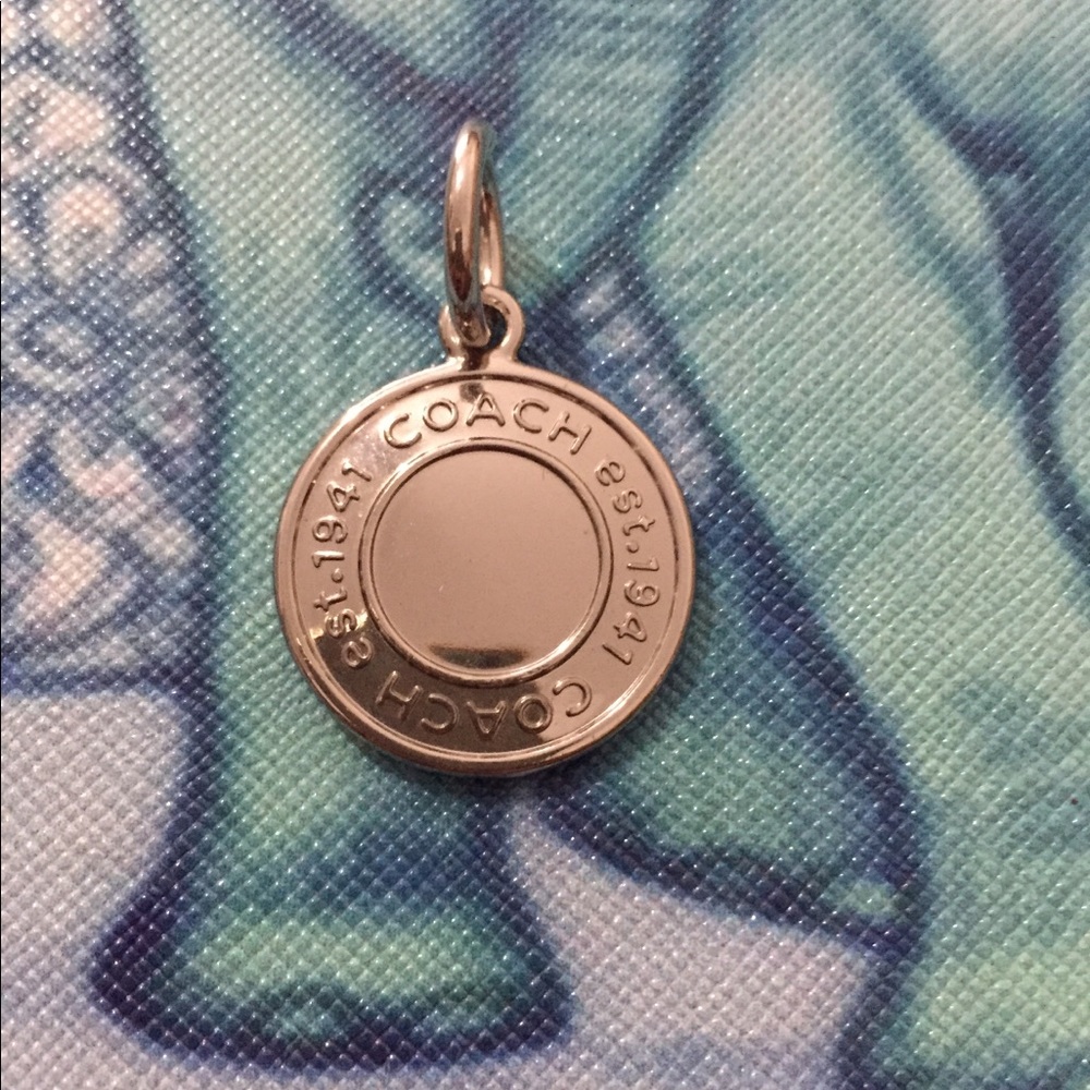 Silver coach keychain